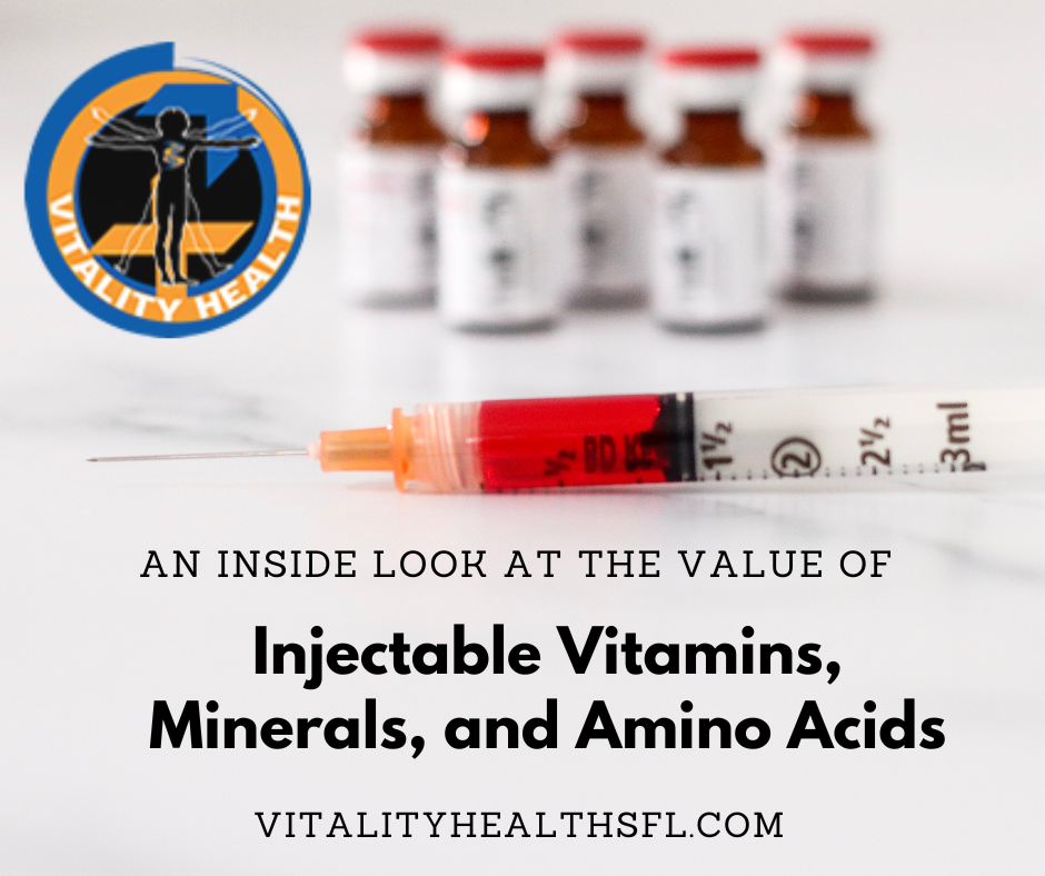 Benefits of Injectable Vitamins, Minerals, and Amino Acids vs. Oral Versions