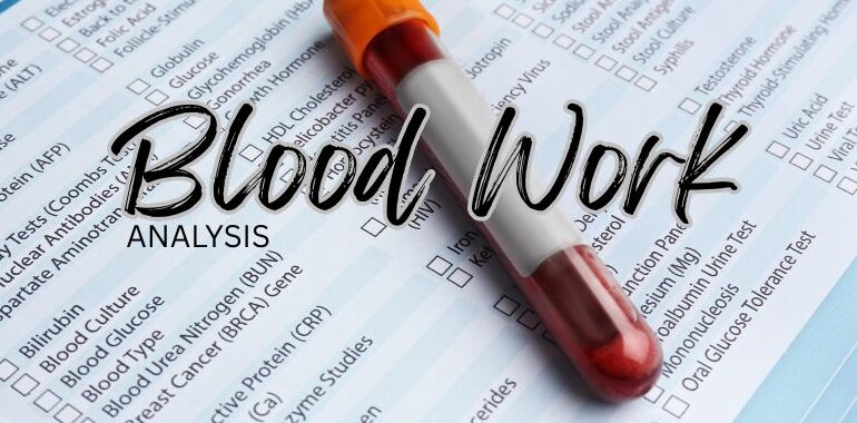 Blood work analysis Vitality health sfl naples, florida