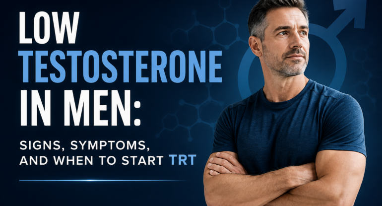 Low testosterone men over 30 Vitality health SFL TRT