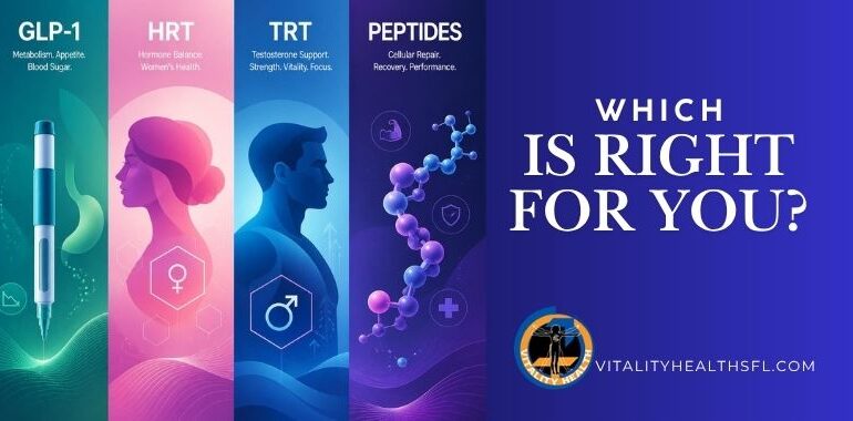 GLP-1, HRT, TRT or Peptides Which Is Right for You Vitality Health SFL